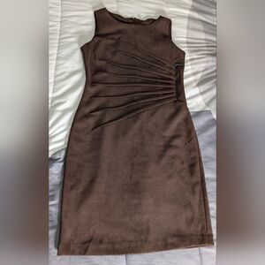 Calvin Klein Chocolate Brown Midi Dress
